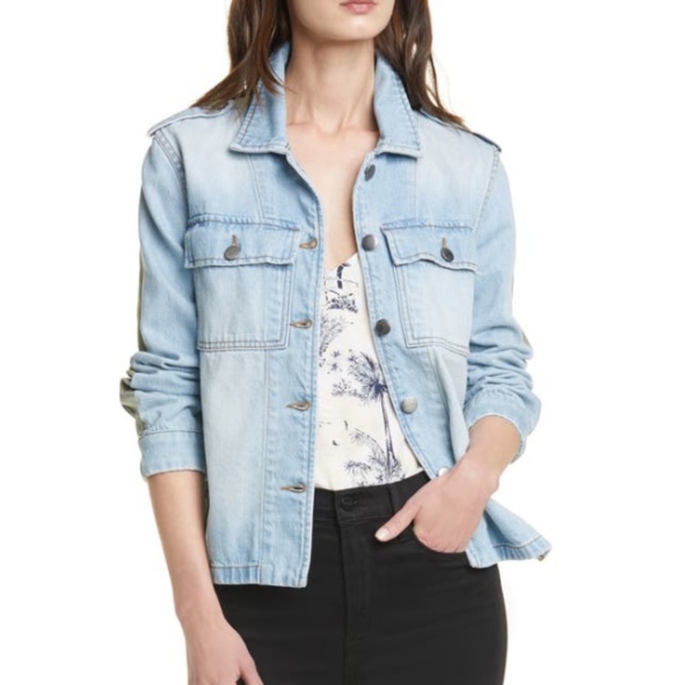 Frame Cargo Mix Denim Shirt Jacket